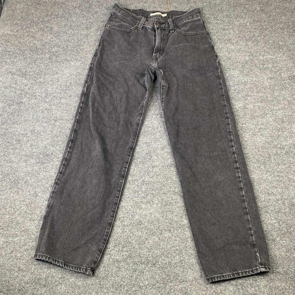 Levis 94 Baggy Jeans Womens 26 Washed Black High Rise Straight Leg A3510-0000